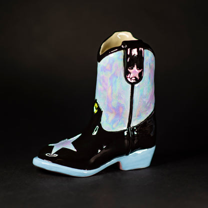 Black Cowgirl Space Boot