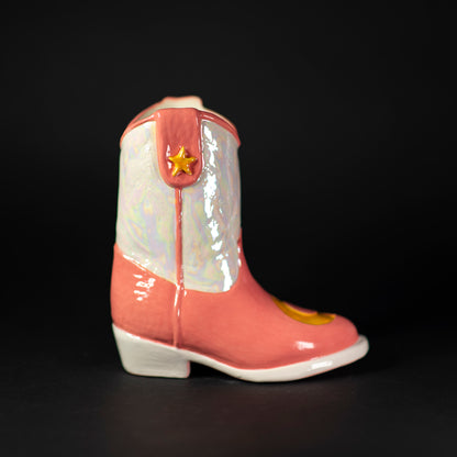 Peach Cowgirl Space Boot